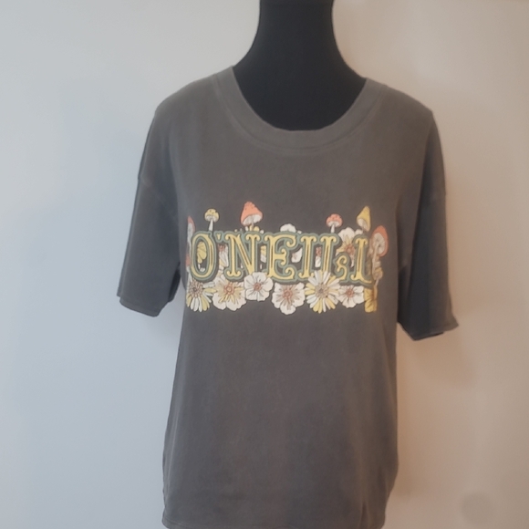 O'Neill Charcoal Floral Graphic Tee - Picture 1 of 5